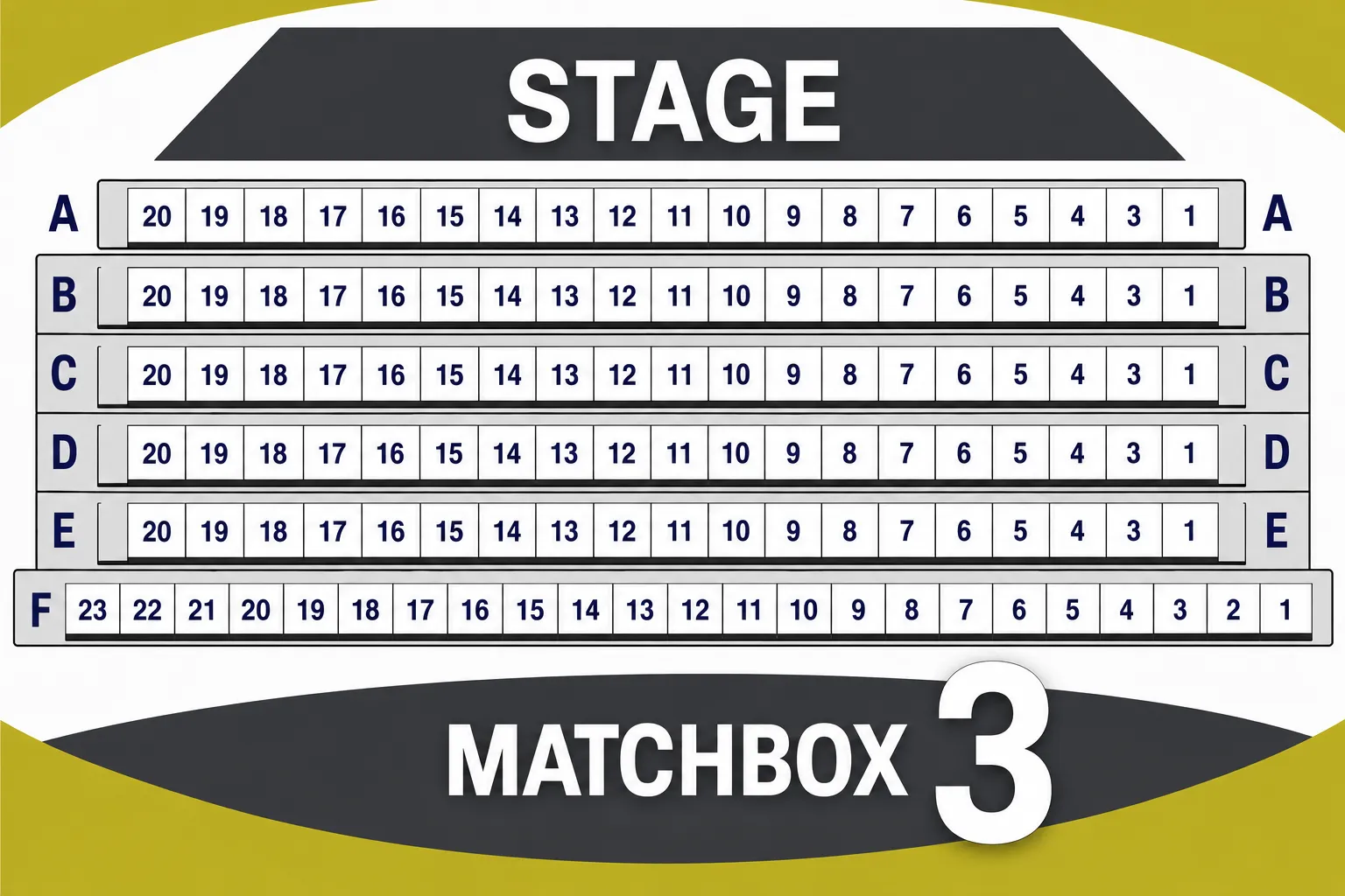 Matchbox 3 seating chart